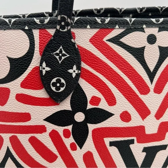 Authentic Louis Vuitton limited edition Monogram Creme Rouge Neverfull MM ❤️ - Picture 5 of 12
